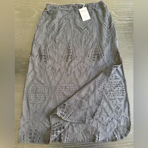 Harper Skirt - Black Calico Crochet